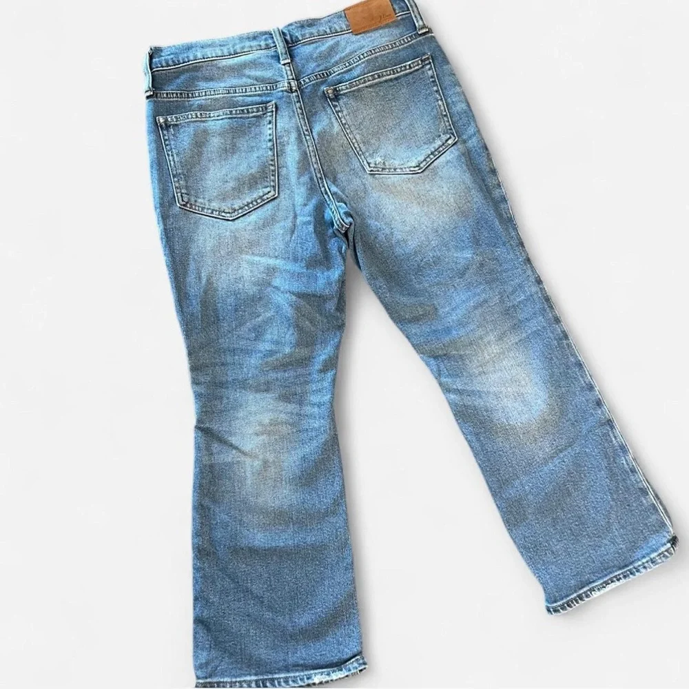 J. Crew‎ Distressed Light Blue Bootcut Jeans Size 27P